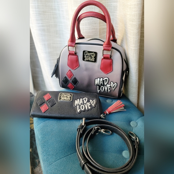 Bioworld Suicide Squad Harley Quinn Matching Set Satchel And Wallet - Picture 1 of 15
